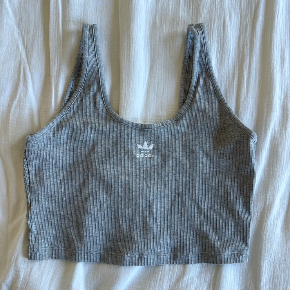 Grey Adidas Scoop Back Tank